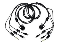 Cybex - Câble vidéo / USB / audio - mini-phone stereo 3.5 mm, USB type B, DVI-D (M) pour USB, mini-phone stereo 3.5 mm, DVI-D - 1.83 m - pour Cybex SC845, SC845D, SC845H