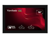 ViewSonic XF1630 - Écran LCD - 15.6" - cadre ouvert - écran tactile - 1920 x 1080 Full HD (1080p) - 187 cd/m² - 800:1 - 30 ms - HDMI, VGA, DisplayPort - haut-parleurs