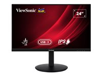 ViewSonic VG2409-MHDU-2 - Écran LED - 24" (23.8" visualisable) - 1920 x 1080 Full HD (1080p) @ 100 Hz - IPS - 350 cd/m² - 1300:1 - 4 ms - HDMI, DisplayPort, USB-C - haut-parleurs