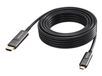 VISION - Câble adaptateur - USB-C mâle pour HDMI mâle - 15 m - fibre optique - noir - support pour 4K60Hz (3840 x 2160), actif
