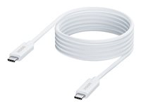 Vision - Câble USB - USB-C (M) pour USB-C (M) - USB 3.2 Gen 1 - 3 A - 2 m - prise en charge du mode DP Alt - blanc