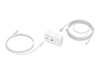 VISION TechConnect - Kit de plastron pour montage encastré - 3m - montable sur mur - blanc - à commande double - 2 ports