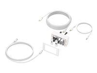 VISION TechConnect - Kit de plastron pour montage encastré - 5m - montable sur mur - blanc - à commande double - 2 ports