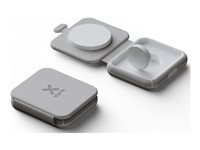 xtorm - Plot de charge sans fil - 2 en 1, pliable - 15 Watt (chargement sans fil) - Certifié MFI - gris