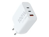 xtorm XEC100 - Adaptateur secteur - GaN2 Ultra - 100 Watt - PD, QC 3.0 - 3 connecteurs de sortie (USB, 2 x USB-C)