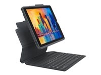 ZAGG Pro Keys - Clavier et étui (étui détachable) - rétro-éclairé - sans fil - Bluetooth - QWERTY - R.-U. - pour Apple 10.9-inch iPad (10ème génération)