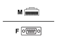 Zebra - Serial cable - DB-9 (F) to RJ-45 (10 pin) (M) - 2.8 m - coiled, molded - for Symbol LI3608; Digital Scanner DS3608; Zebra DS3608, DS3678, LI3608, LI3678
