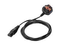 Extreme Networks - Câble d'alimentation - power IEC 60320 C13 pour BS 1363 (F) - 1.8 m - connecteur à 90 ° - pour P/N: PWRS-14000-148R, PWRS-14000-241R