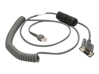 Zebra - Câble série - DB-9 (F) pour RJ-45 (M) - 2.74 m - bobiné - pour Symbol DS4308, LS1203, LS4278; Zebra DS4208, DS6878, LI2208, LI4278, MT2070, MT2090
