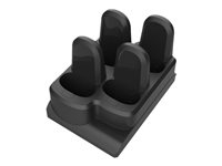 Zebra 4-Slot Device Cradle Adapter Cup - Oplaadstandaard streepjescodescanner - uitgangen: 4 - nachtzwart - voor Zebra CS60, CS6080, CS60-HC