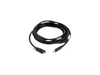 Zebra - Câble USB - 24 pin USB-C (M) pour 24 pin USB-C (M) - USB 2.0 - 1.5 A - 4 m - vis moletées