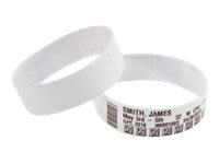 Zebra Z-Band Direct Short Range - White - 25.4 x 279.4 mm 525 pcs. (3 roll(s) x 175 flexible wristbands - for Zebra ZD500R