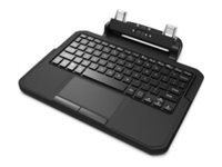 Zebra - Toetsenbord - 2-in-1 - met touchpad, geïntegreerde hendel - backlit - dock - AZERTY - Frans - toetsschakelaar: Scissor-Switch
