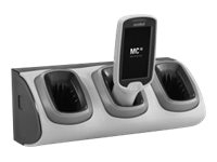 Zebra 3-Slot High Density Non-Locking Cradle - Handheld charging cradle - output connectors: 3 - for Zebra MC18, MC18 Personal Shopper, PS20J Plus; Personal Shoper Series PS20 Base, PS20 Plus