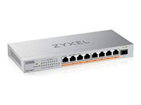 Zyxel XMG-100 Series XMG-108HP - Commutateur - non géré - non géré - 8 x 100/1000/2.5G (PoE++) + 1 x Gigabit SFP / 10 Gigabit SFP+ - de bureau, fixation murale - PoE++ (100 W)