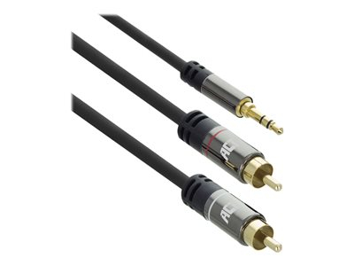 ACT - Câble audio - mini-phone stereo 3.5 mm mâle pour RCA mâle - 1.5 m - noir