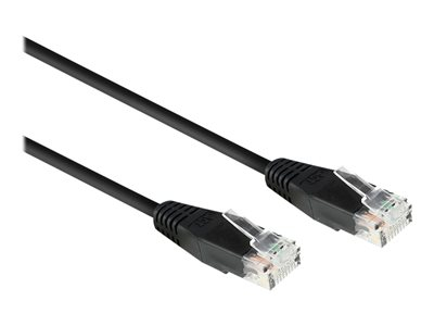 ACT - Cordon de raccordement - RJ-45 (M) pour RJ-45 (M) - 5 m - 5.8 mm - UTP - CAT 6 - moulé - noir, RAL 9011