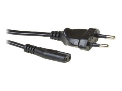 ACT - Câble d'alimentation - power IEC 60320 C7 pour Europlug (M) - CA 230 V - 1.5 m - noir
