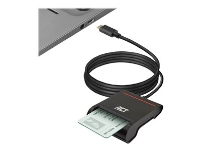 ACT - Lecteur de cartes à puce - USB-C - noir