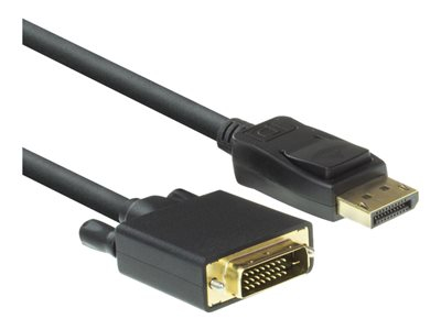 ACT - Câble adaptateur - DisplayPort (M) pour DVI-D (M) - DisplayPort 1.1 - 1.8 m - moulé, vis moletées, prise en charge de 1920 x 1080 à 60 Hz - noir