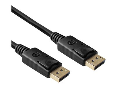 ACT - Câble DisplayPort - DisplayPort (M) pour DisplayPort (M) - DisplayPort 1.4 - 2 m - moulé, support 4K144Hz (3840 x 2160), support 8K60Hz (7680 x 4320) - noir