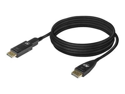 ACT - Câble DisplayPort - DisplayPort (M) détachable pour DisplayPort (M) - DisplayPort 1.4 - 20 m - Active Optical Cable (AOC), support Dolby DTS-HD Master Audio, support 4K144Hz (3840 x 2160), support 8K60Hz (7680 x 4320), Canal de retour audio (ARC) - noir