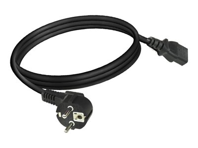 ACT - Câble d'alimentation - power CEE 7/7 (M) incliné pour power IEC 60320 C13 droit - CA 250 V - 6 A - 2 m - noir