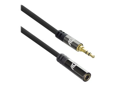 ACT - Rallonge de câble audio - mini-phone stereo 3.5 mm mâle pour mini-phone stereo 3.5 mm femelle - 5 m - blindé - noir