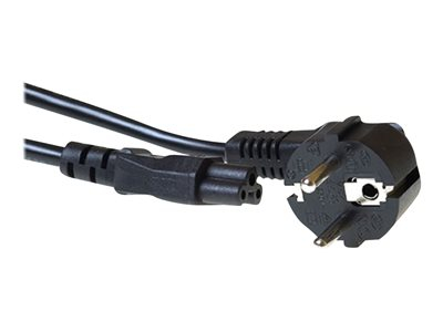ACT - Câble d'alimentation - power CEE 7/7 (P) incliné pour IEC 60320 C5 - CA 230 V - 2.5 A - 1.5 m - noir, RAL 9011