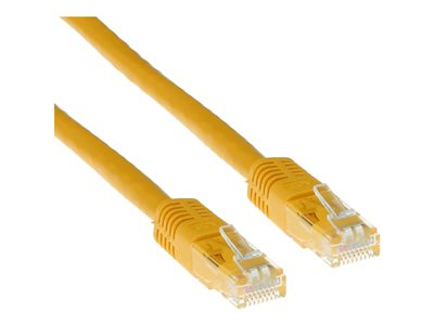 ACT - Cordon de raccordement - RJ-45 (M) pour RJ-45 (M) - 1.5 m - 5.3 mm - U/UTP, non blindé - CAT 6 - moulé - jaune, RAL 1023