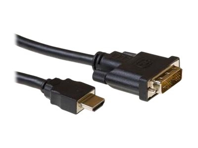 ACT - Câble adaptateur - HDMI mâle pour DVI-D mâle - 3 m - paire torsadée blindée (STP) - noir - vis moletées
