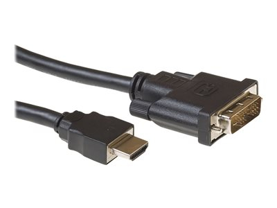 ACT - Câble adaptateur - HDMI mâle pour DVI-D mâle - 2 m - blindé - noir - prise en charge de 1920 x 1080 à 60 Hz