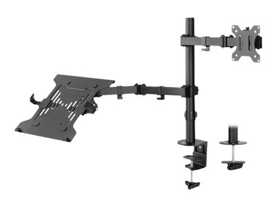 ACT - Kit de montage (passe-fil de bureau, attache-support) - pour écran / ordinateur portable - aluminium, plastique, acier - Taille d'écran : 34" - montrable sur bureau