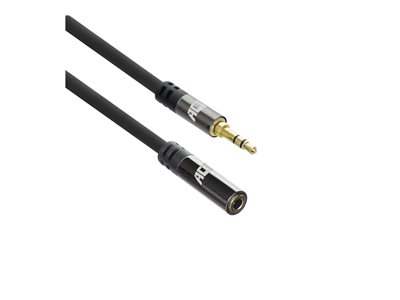 ACT - Rallonge de câble audio - mini-phone stereo 3.5 mm mâle pour mini-phone stereo 3.5 mm femelle - 2 m - blindé - noir