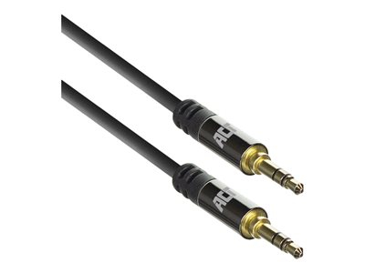 ACT - Câble audio - mini-phone stereo 3.5 mm mâle pour mini-phone stereo 3.5 mm mâle - 5 m - blindé - noir