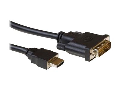 ACT - Câble adaptateur - HDMI mâle pour DVI-D mâle - 1 m - paire torsadée blindée (STP) - noir - vis moletées