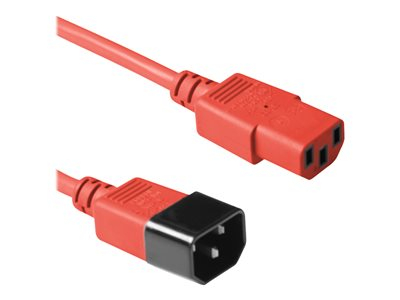 ACT - Rallonge de câble d'alimentation - power IEC 60320 C13 pour IEC 60320 C14 - CA 230 V - 10 A - 1.2 m - rouge, pantone 1797C