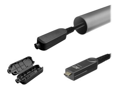 ACT - High Speed - câble HDMI - HDMI mâle pour HDMI mâle détachable - 10 m - fibre optique - noir - Active Optical Cable (AOC), support pour 4K60Hz (3840 x 2160)