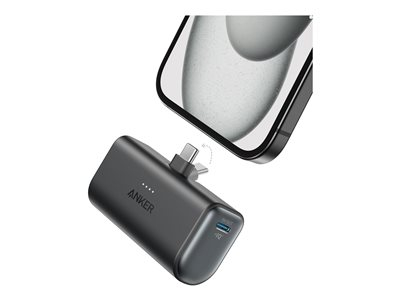 Anker Nano - Banque d'alimentation - 5000 mAh - 22.5 watt - 3 A - IQ 3.0 - 2 connecteurs de sortie (USB-C) - noir