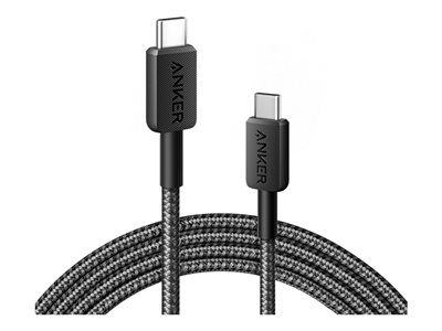 Anker 322 - Câble USB - USB-C (M) pour USB-C (M) - 5 V - 3 A - 1.8 m - USB Fast Charge (15W) - noir