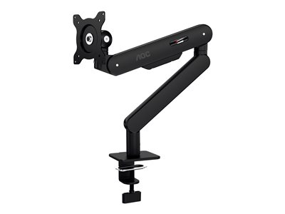 AOC AM400B - Kit de montage (bras pour moniteur, base de montage de la pince, montage par passe-câble, ressort à gaz) - bras réglable - pour écran plat - alliage d'aluminium - noir - Taille d'écran : 17"-34" - montrable sur bureau