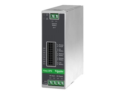 APC - Onduleur (montable sur rail DIN) - 10A - DC 24 V - 240 Watt - pas de batterie - connecteurs de sortie : 1 - gris métal