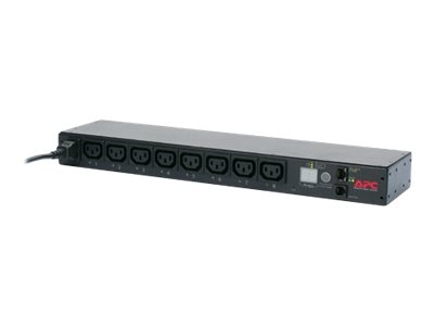 PDU en rack commuté APC AP7920B - Unité de distribution d'alimentation - CA 200/208/230 V - 2300 VA - Ethernet - entrée : IEC 60320 C14 - connecteurs de sortie : 8 (power IEC 60320 C13) - 1U - 19" - noir - pour P/N: SCL500RM1U, SMX3KR2UNCX145, SRTL2K2RM1UWC, SRTL3KRM1UIC, SRTL8KRM4UT, SRYL20K20RMXLT