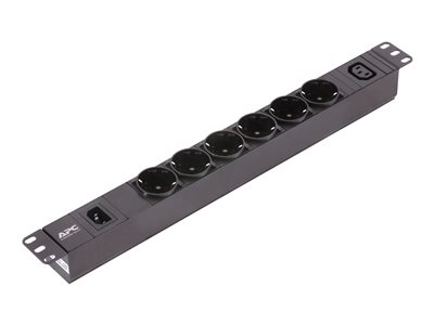 APC Easy Basic Rack PDU EPDU1010B-SCH - Unité de distribution secteur (rack-montable) - CA 200-240 V - monophasé - entrée : IEC 60320 C14 10A - connecteurs de sortie : 7 (power IEC 60320 C13, 6 alimentations) - 1U - 19" - 2.5 m cordon