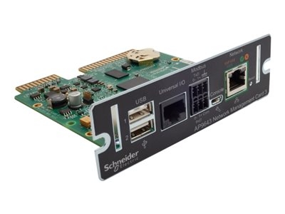 Schneider Electric Network Management Card 3 with Environmental Monitoring and Modbus - Carte de supervision distante - SmartSlot - Gigabit Ethernet - pour P/N: SMT1000RM1U, SMT750RM1U, SRYL5K15XLT18, SRYL5K15XLT24, SRYL5K20XLT18, SRYL5K20XLT24