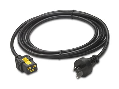 APC - Câble d'alimentation - IEC 60320 C19 pour AS/NZS 3112 (M) - CA 240 V - 15 A - 3 m - noir - Australie - pour P/N: SMT2200I-AR, SMT2200R2I-AR, SMT3000I-AR, SMT3000R2I-AR, SMX3000HVTUS, SRT10RMXLIX806
