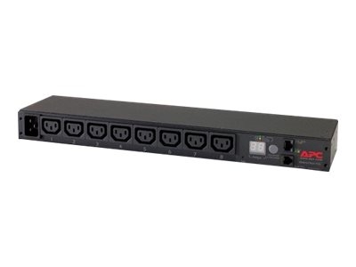 PDU en rack avec compteur APC AP7821B - Unité de distribution secteur (rack-montable) - CA 100-240 V - Ethernet 10/100 - entrée : IEC 60320 C20 - connecteurs de sortie : 8 (power IEC 60320 C13) - 1U - 2.5 m cordon - pour P/N: SRTL2K2RM1UWC, SRTL2K2RM1UWNC, SRTL3KRM1UIC, SRTL3KRM1UWC, SRTL3KRM1UWNC