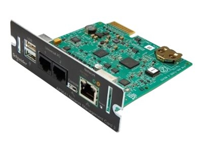 Carte de gestion réseau APC 3 avec l'arrêt du réseau PowerChute et la surveillance de l'environnement - Carte de supervision distante - 1GbE - 1000Base-T - pour P/N: SMT1000RM1U, SMT750RM1U, SRTL10KRM4UT, SRTL8KRM4UT, SRYL5K20XLT18, SRYL5K20XLT24