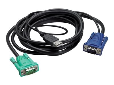 APC - Câble clavier / vidéo / souris (KVM) - USB, HD-15 (VGA) (M) pour HD-15 (VGA) (M) - 7.62 m - pour P/N: AP5201, AP5202, AP5808, AP5816, KVM1116R