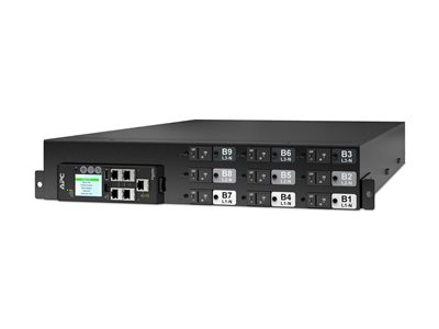 APC NetShelter Rack PDU Advanced - Unité de distribution secteur (rack-montable) - metered, 415 V - CA 415 V - 41400 VA - triphasé - Ethernet 10/100/1000 - entrée : IEC 60309 60A - connecteurs de sortie : 18 (9 x IEC 60320 C13/C15, 9 x IEC 60320 C13/C15/C19/C21) - 2U - 3 m cordon - noir